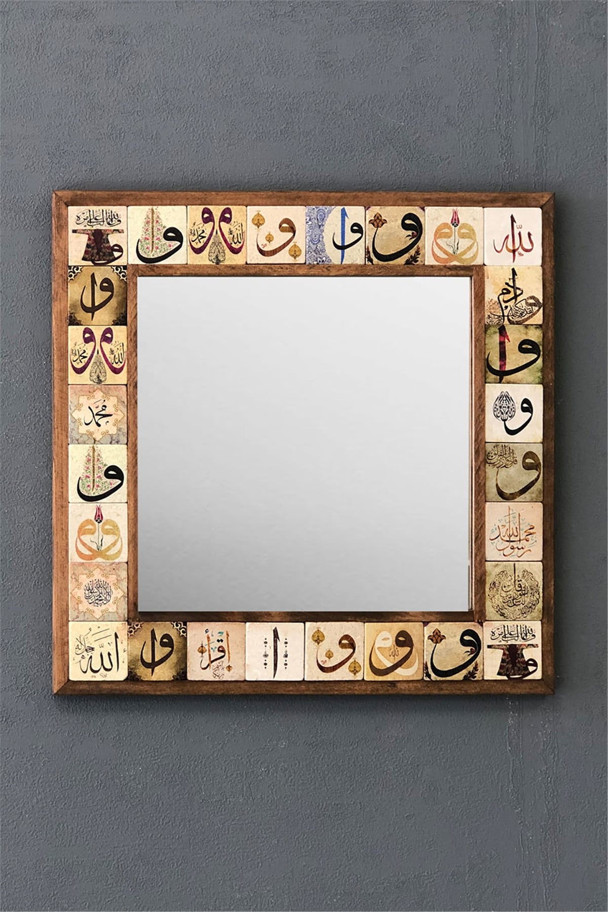 OSCAR STONE DECOR ÇERÇEVELİ MOZAİK DOĞALTAŞ AYNA / AYN4040-049