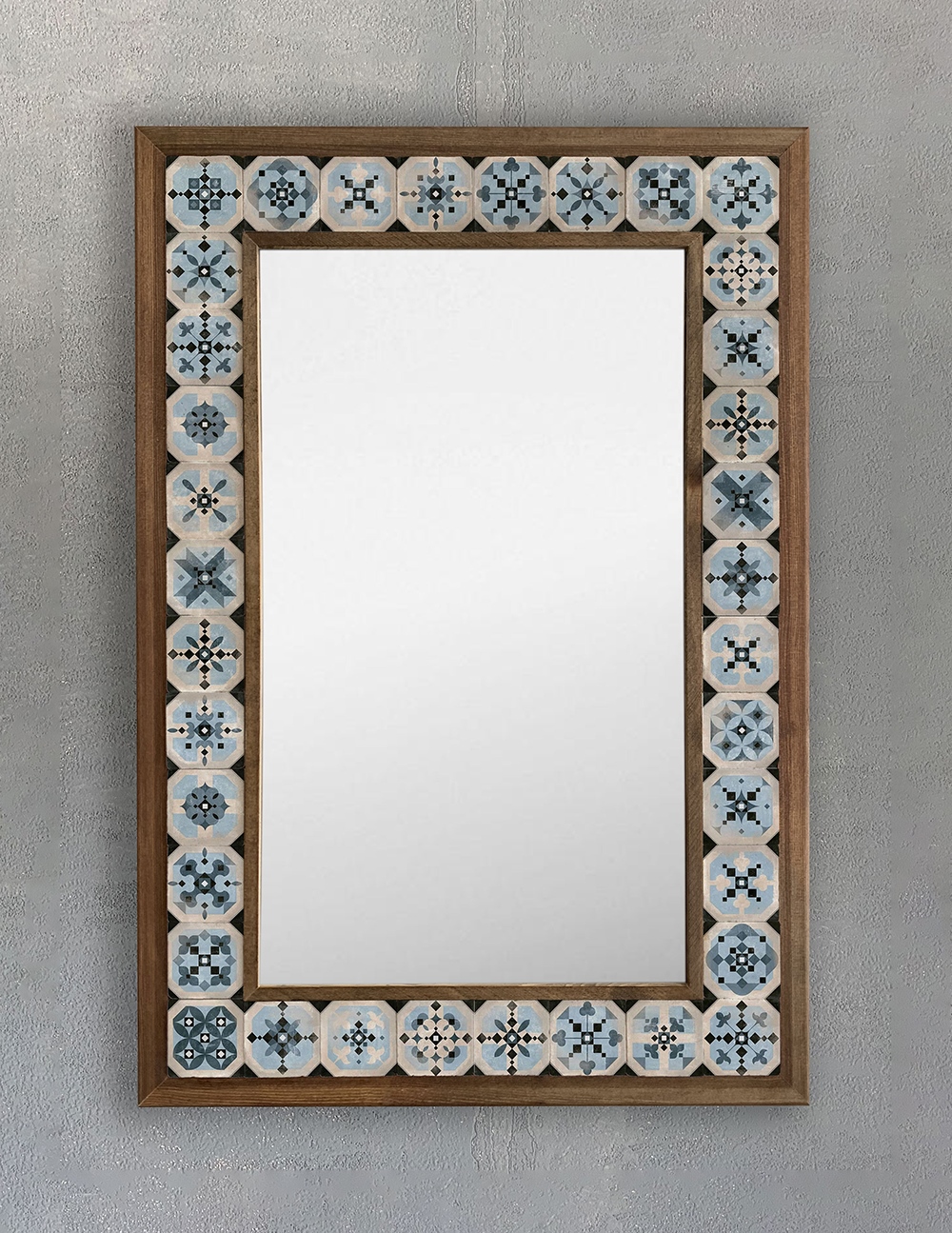OSCAR STONE DECOR ÇERÇEVELİ MOZAİK DOĞALTAŞ AYNA / AYN4060-099