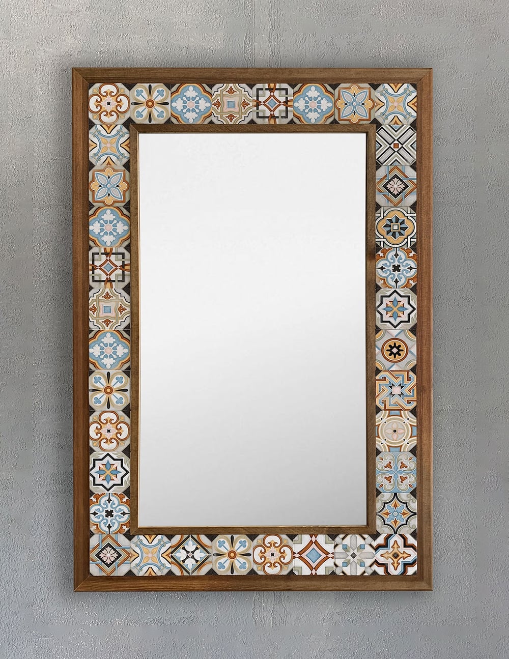 OSCAR STONE DECOR ÇERÇEVELİ MOZAİK DOĞALTAŞ AYNA / AYN4060-071