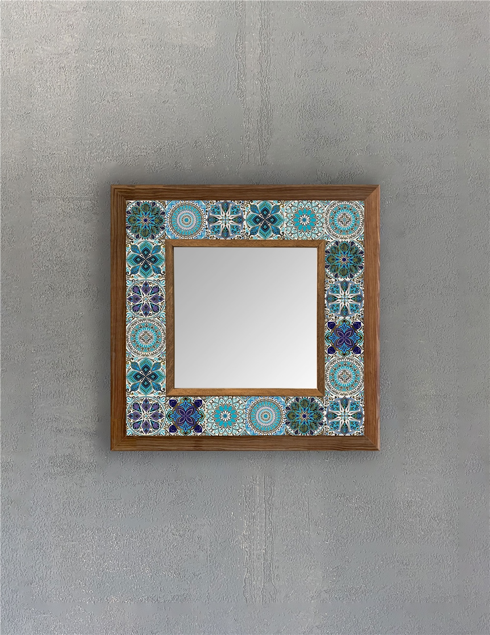 OSCAR STONE DECOR ÇERÇEVELİ MOZAİK DOĞALTAŞ AYNA / AYN3030-095