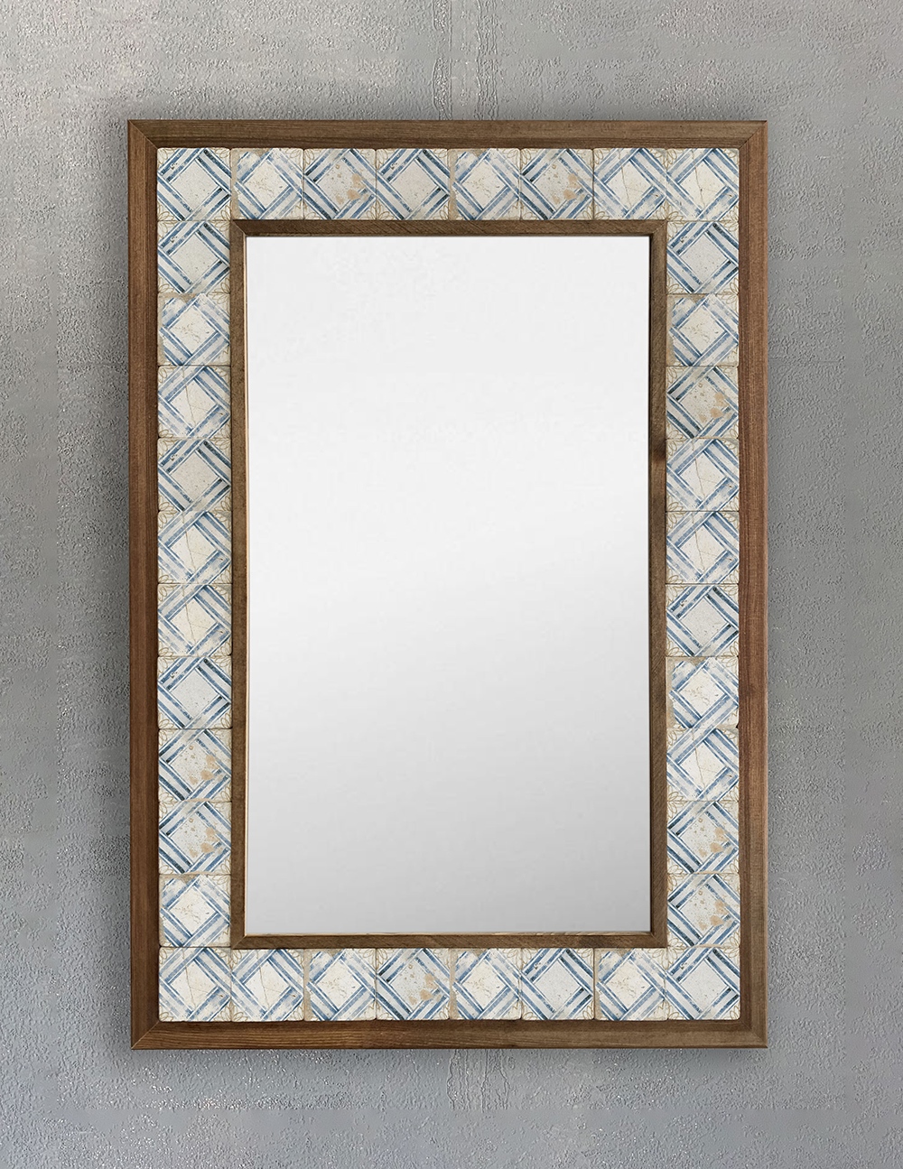 OSCAR STONE DECOR ÇERÇEVELİ MOZAİK DOĞALTAŞ AYNA / AYN4060-110