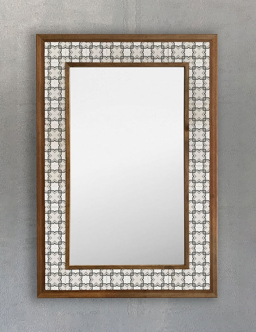OSCAR STONE DECOR ÇERÇEVELİ MOZAİK DOĞALTAŞ AYNA / AYN4060-060