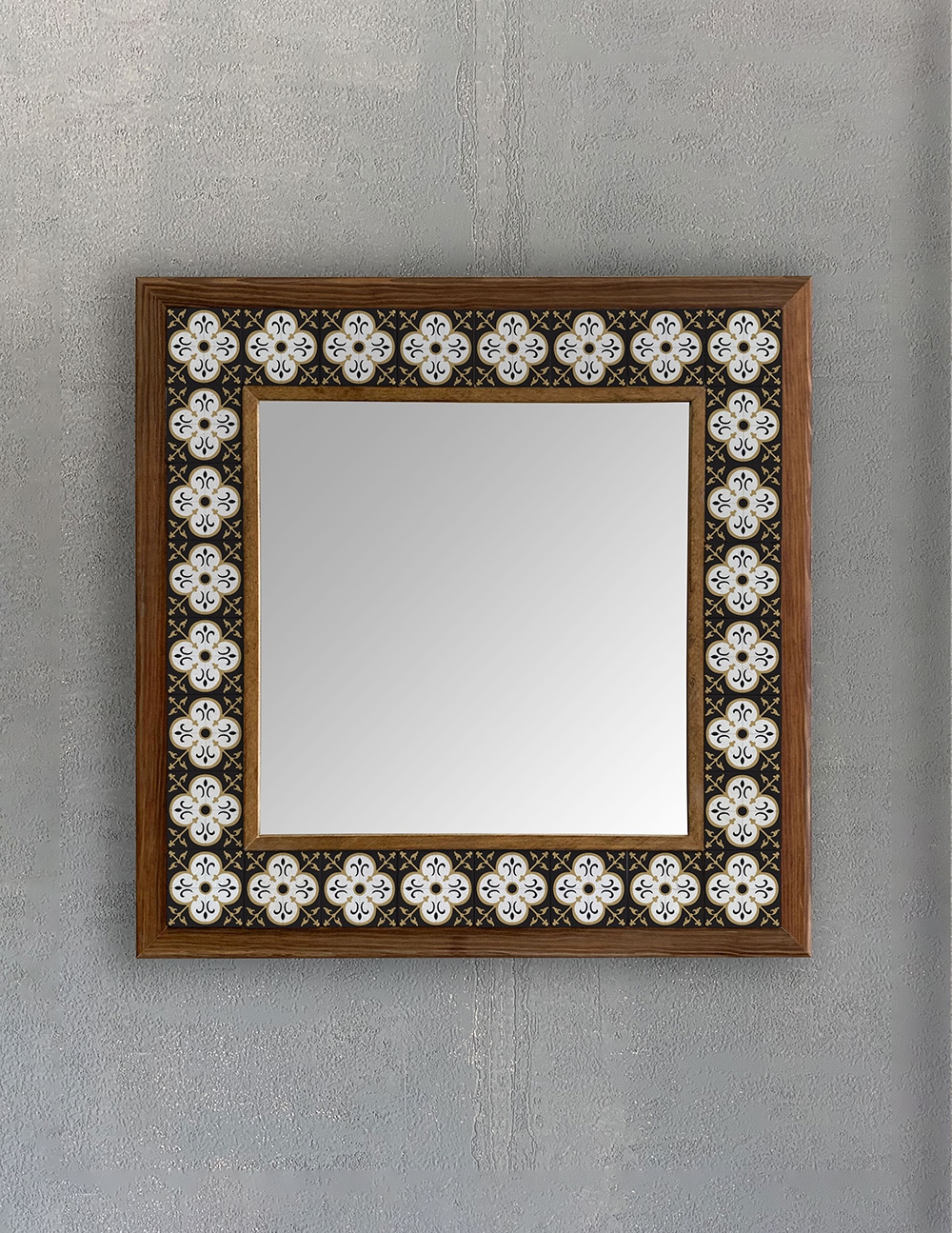 OSCAR STONE DECOR ÇERÇEVELİ MOZAİK DOĞALTAŞ AYNA / AYN4040-056