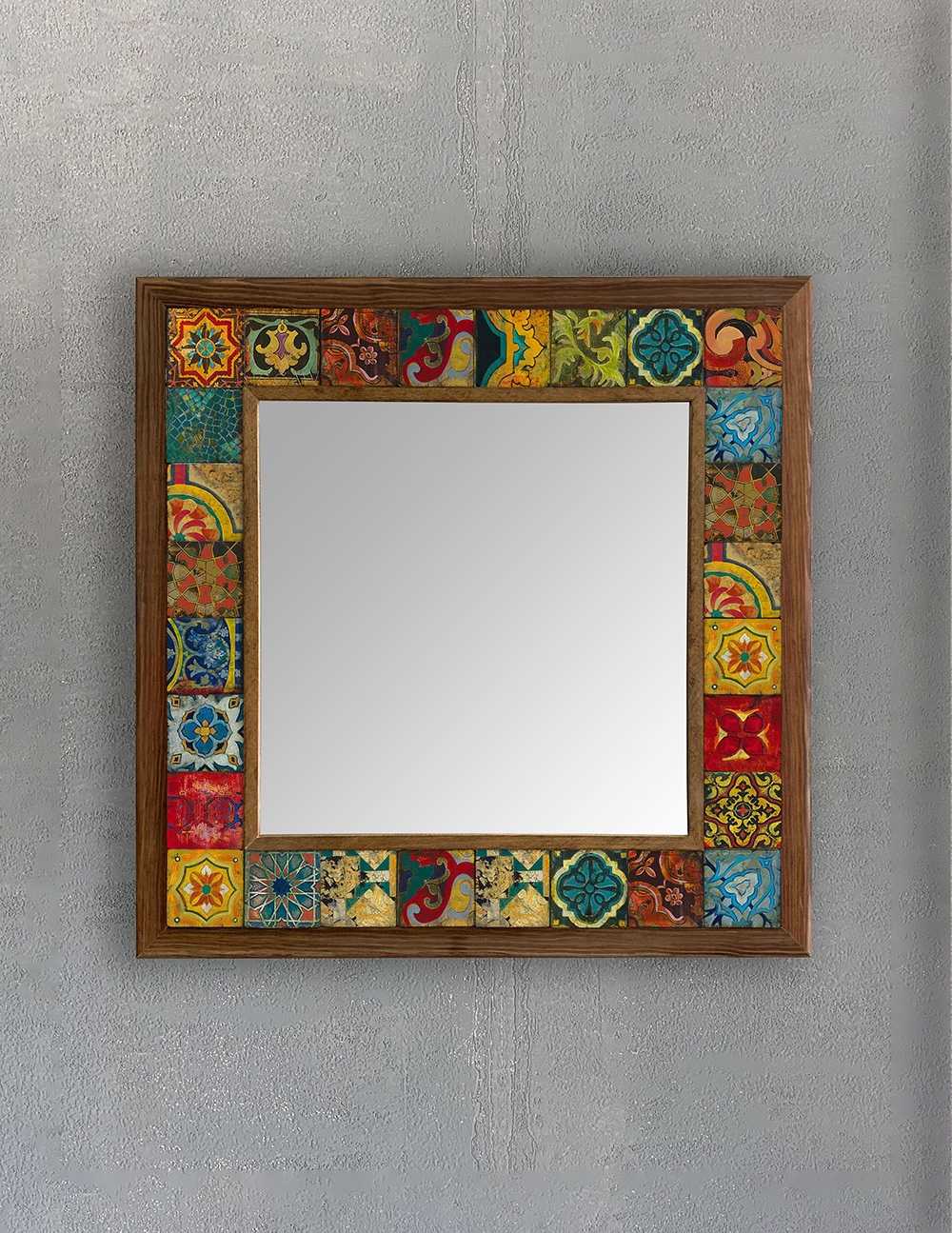 OSCAR STONE DECOR ÇERÇEVELİ MOZAİK DOĞALTAŞ AYNA / AYN4040-015