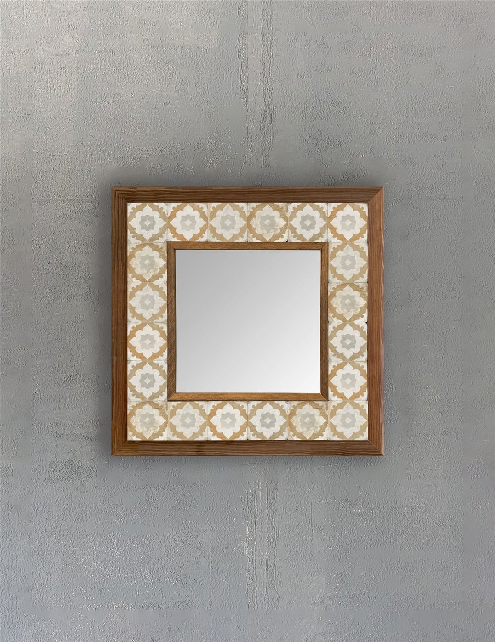 OSCAR STONE DECOR ÇERÇEVELİ MOZAİK DOĞALTAŞ AYNA / AYN3030-107