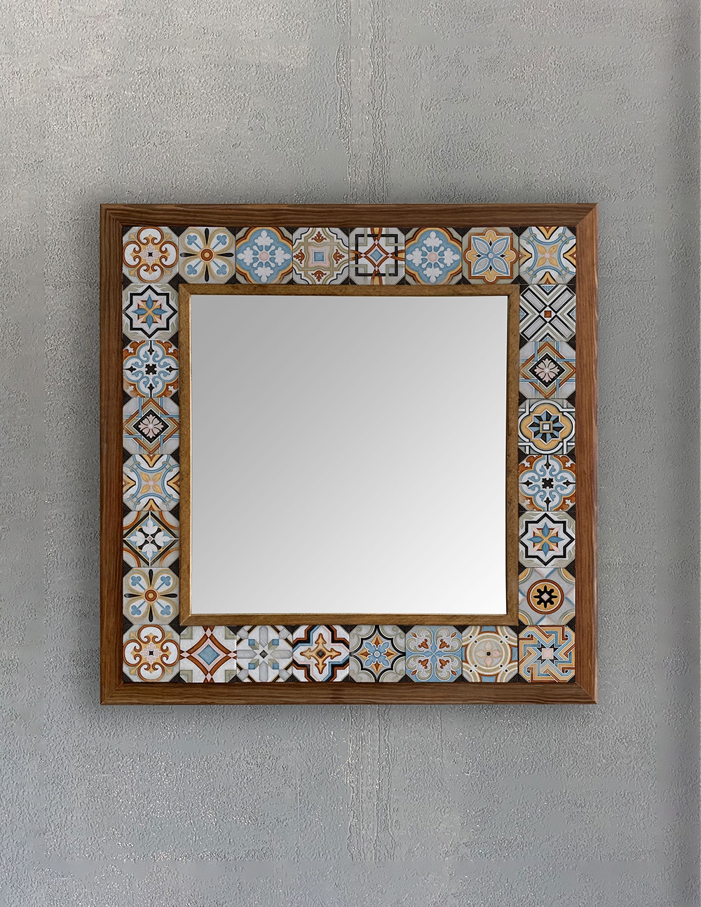 OSCAR STONE DECOR ÇERÇEVELİ MOZAİK DOĞALTAŞ AYNA / AYN4040-071