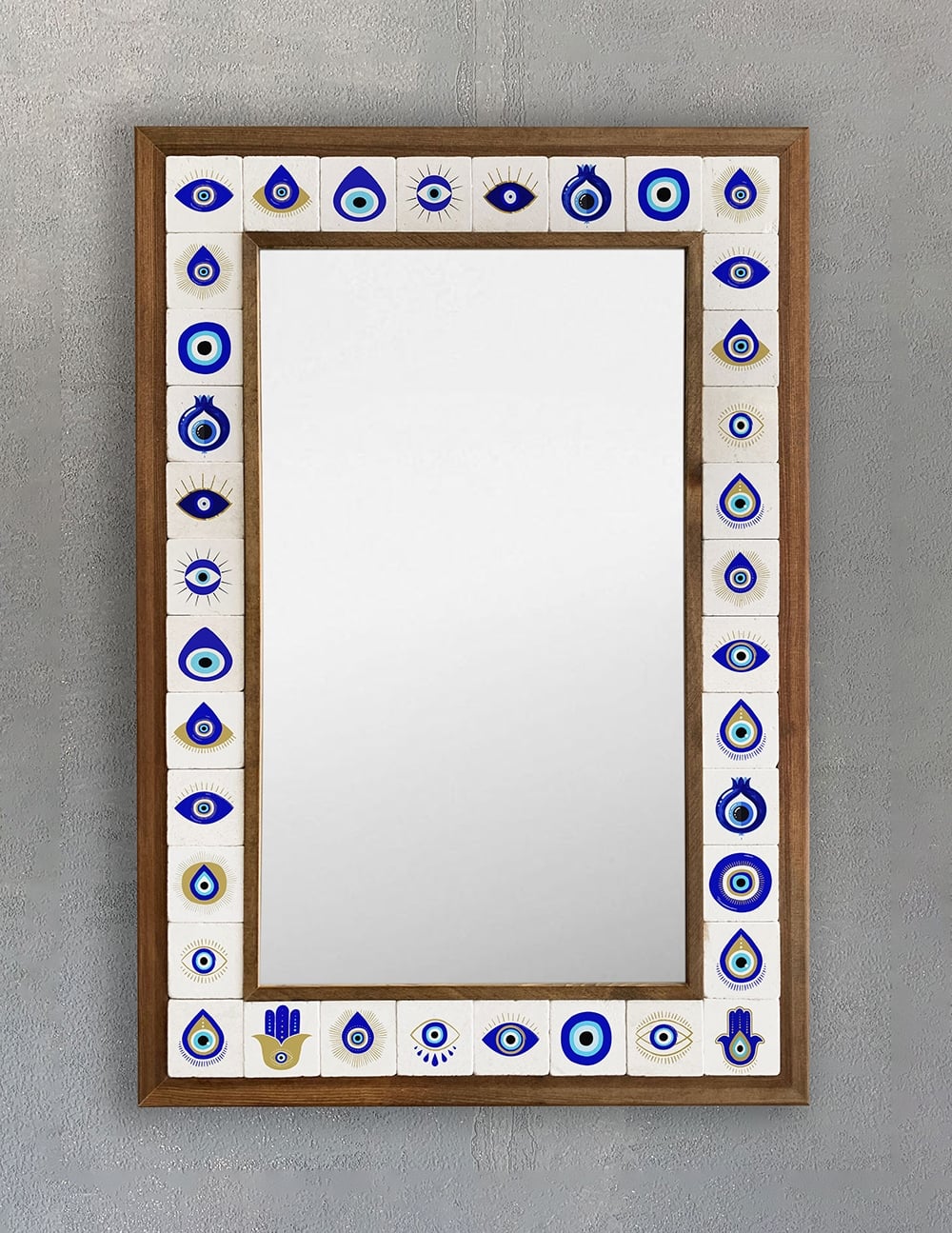 OSCAR STONE DECOR ÇERÇEVELİ MOZAİK DOĞALTAŞ AYNA / AYN4060-088