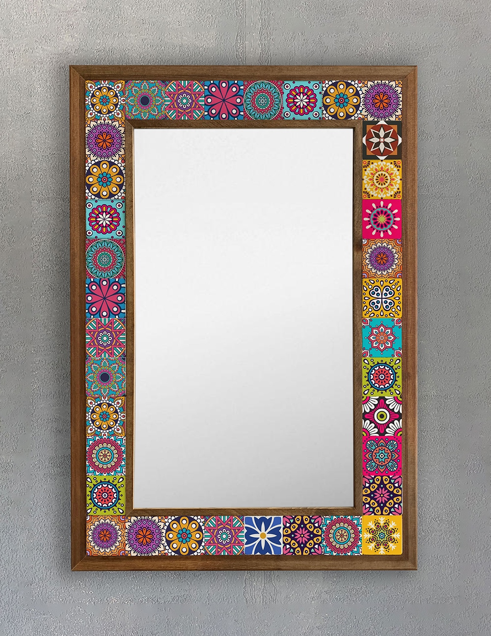 OSCAR STONE DECOR ÇERÇEVELİ MOZAİK DOĞALTAŞ AYNA / AYN4060-082
