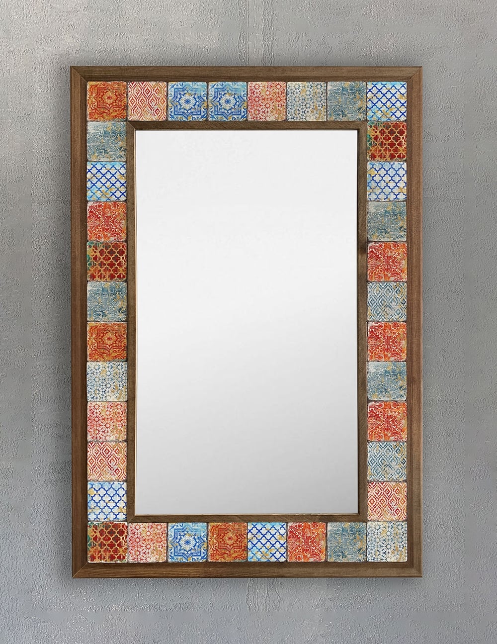 OSCAR STONE DECOR ÇERÇEVELİ MOZAİK DOĞALTAŞ AYNA / AYN4060-018
