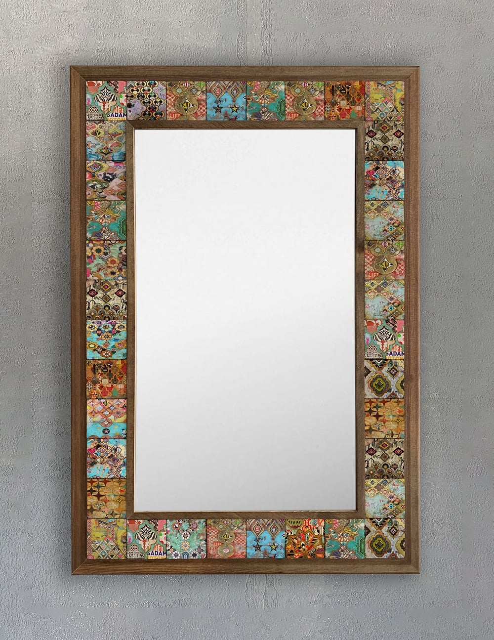 OSCAR STONE DECOR ÇERÇEVELİ MOZAİK DOĞALTAŞ AYNA / AYN4060-073