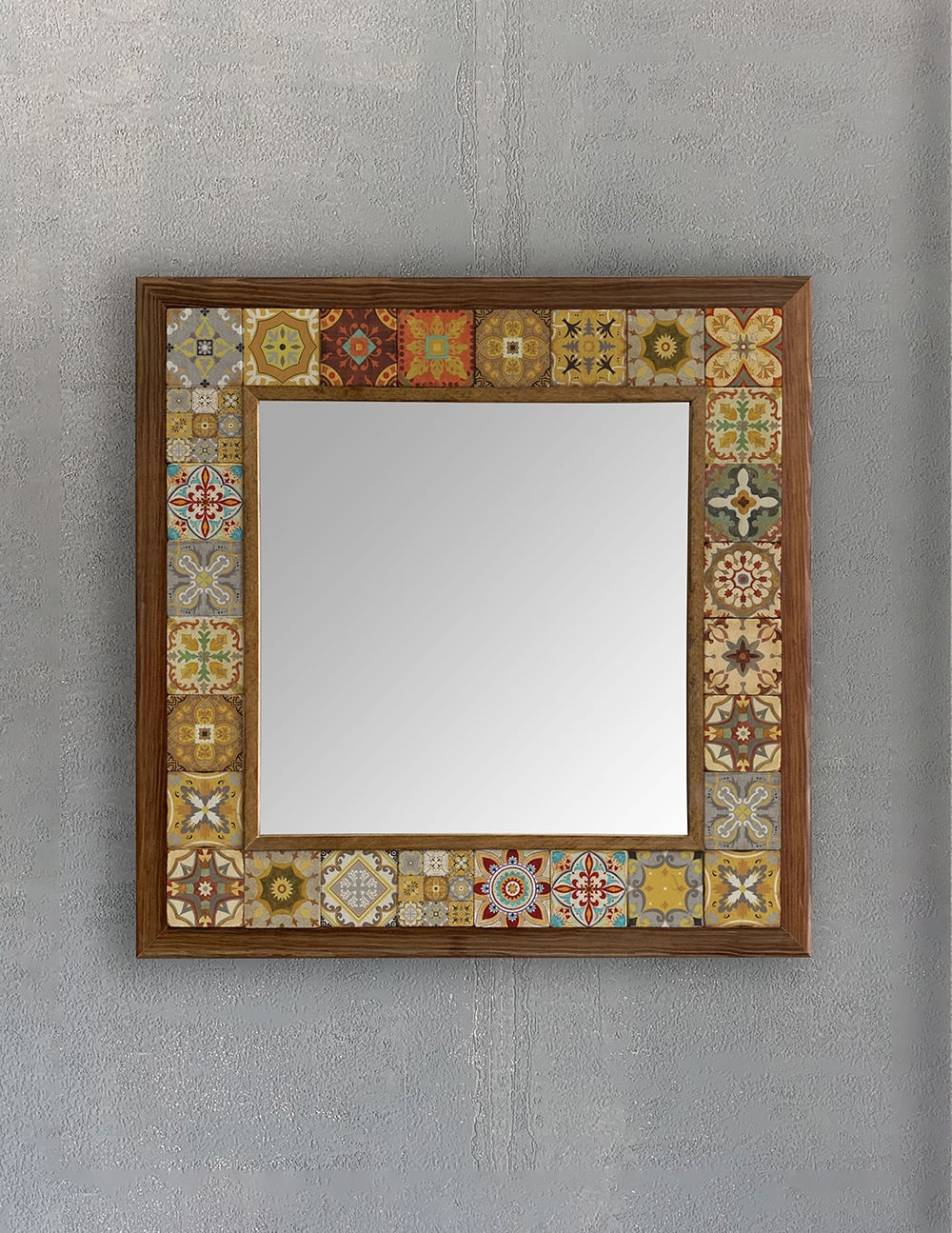 OSCAR STONE DECOR ÇERÇEVELİ MOZAİK DOĞALTAŞ AYNA / AYN4040-009