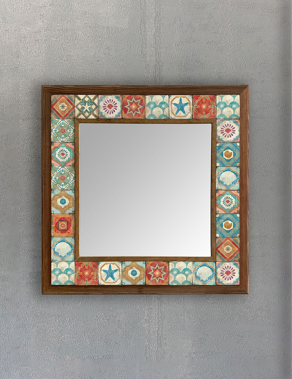 OSCAR STONE DECOR ÇERÇEVELİ MOZAİK DOĞALTAŞ AYNA / AYN4040-013