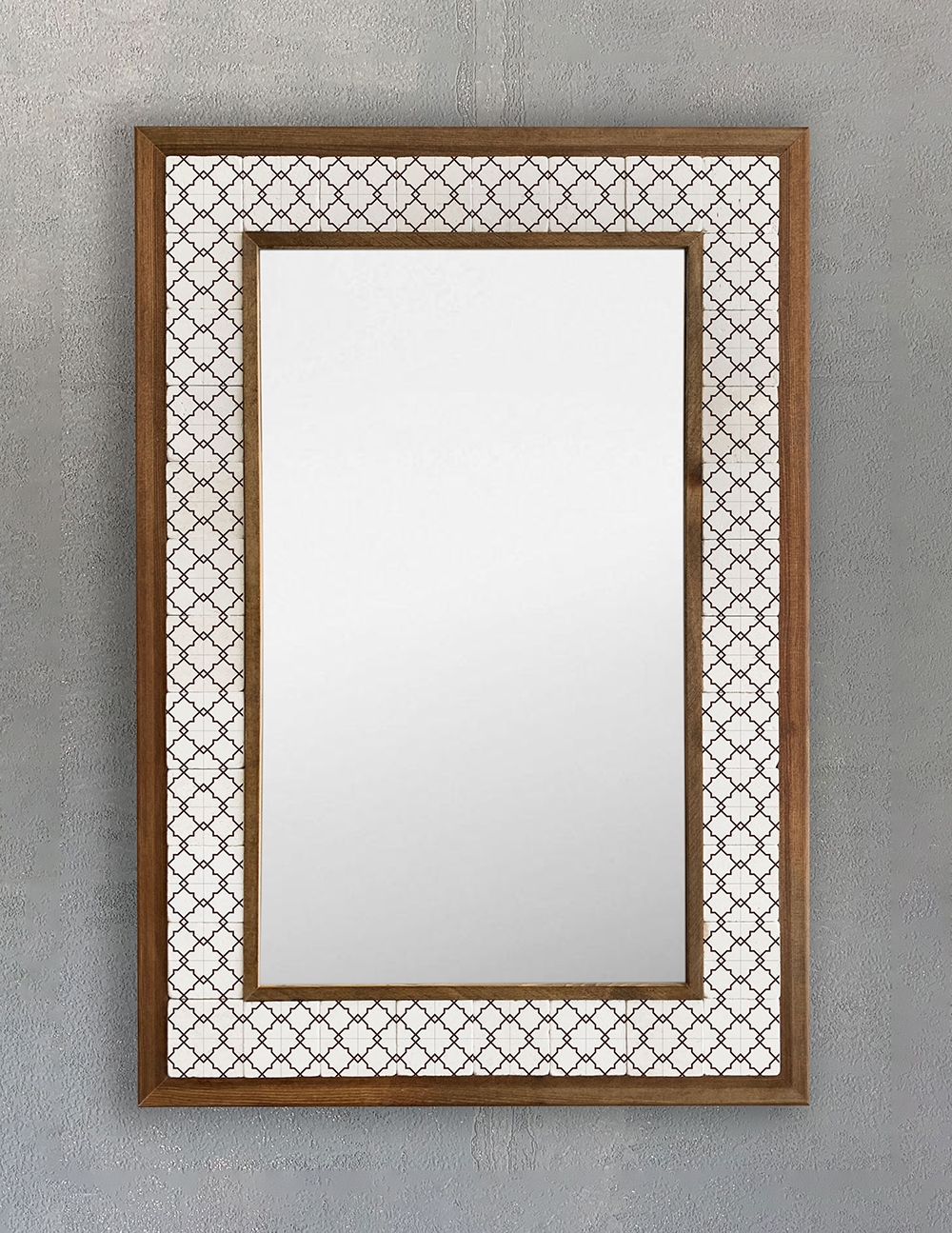 OSCAR STONE DECOR ÇERÇEVELİ MOZAİK DOĞALTAŞ AYNA / AYN4060-048