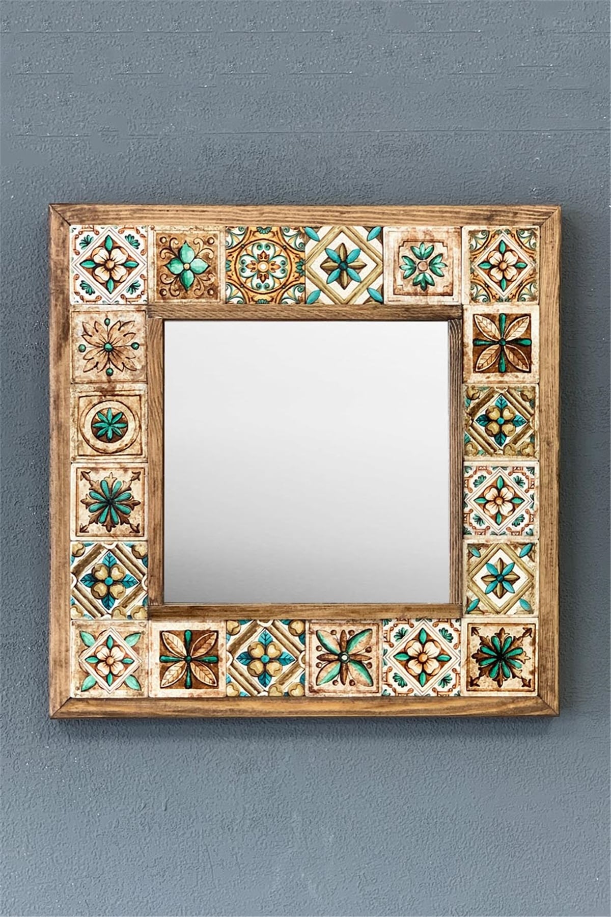 OSCAR STONE DECOR ÇERÇEVELİ MOZAİK DOĞALTAŞ AYNA / AYN-066
