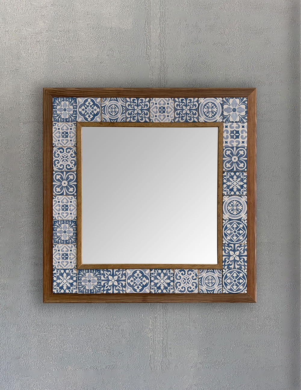OSCAR STONE DECOR ÇERÇEVELİ MOZAİK DOĞALTAŞ AYNA / AYN4040-090