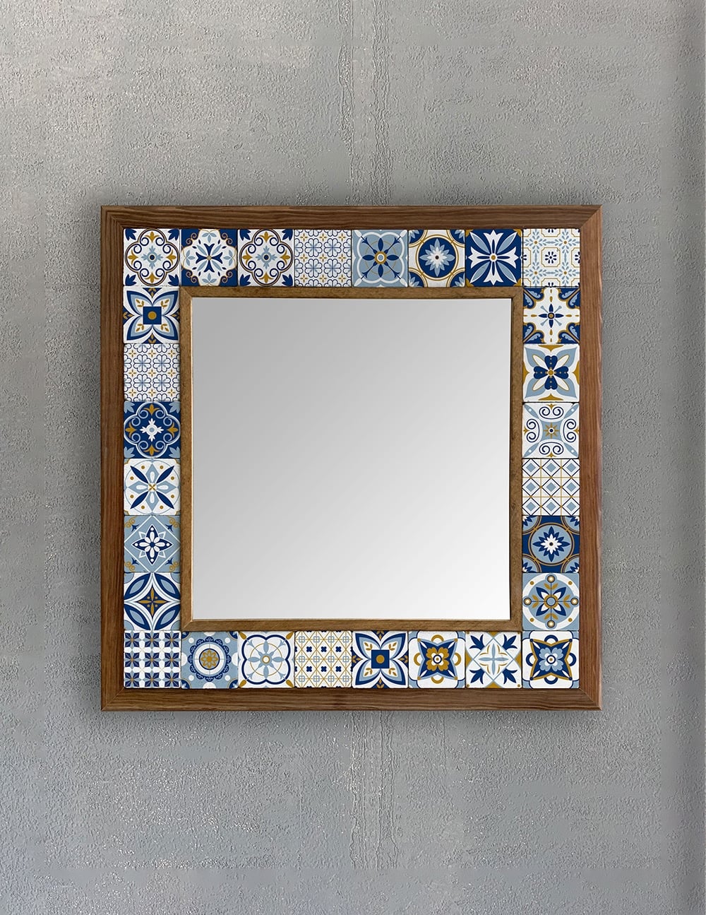 OSCAR STONE DECOR ÇERÇEVELİ MOZAİK DOĞALTAŞ AYNA / AYN4040-089