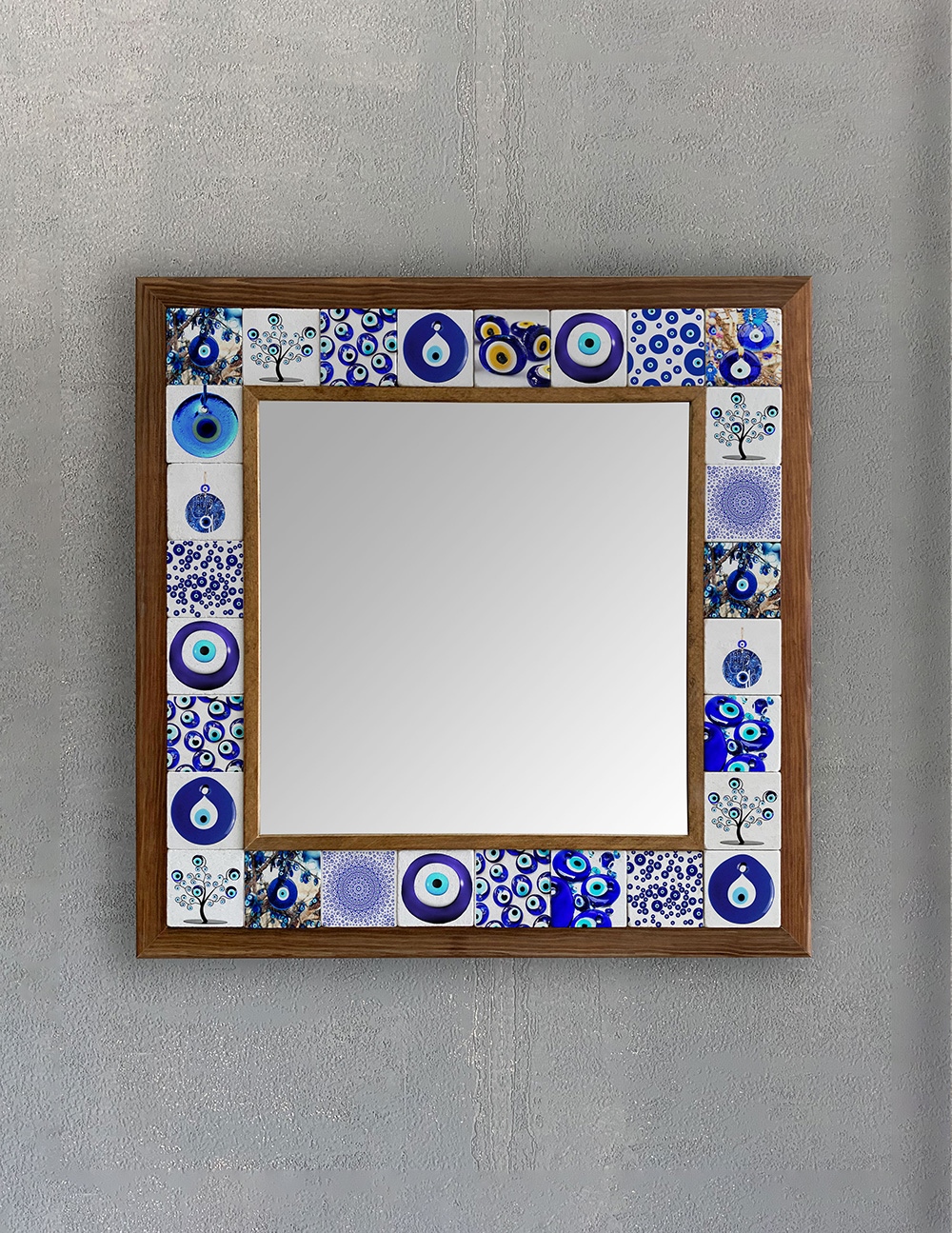 OSCAR STONE DECOR ÇERÇEVELİ MOZAİK DOĞALTAŞ AYNA / AYN4040-087