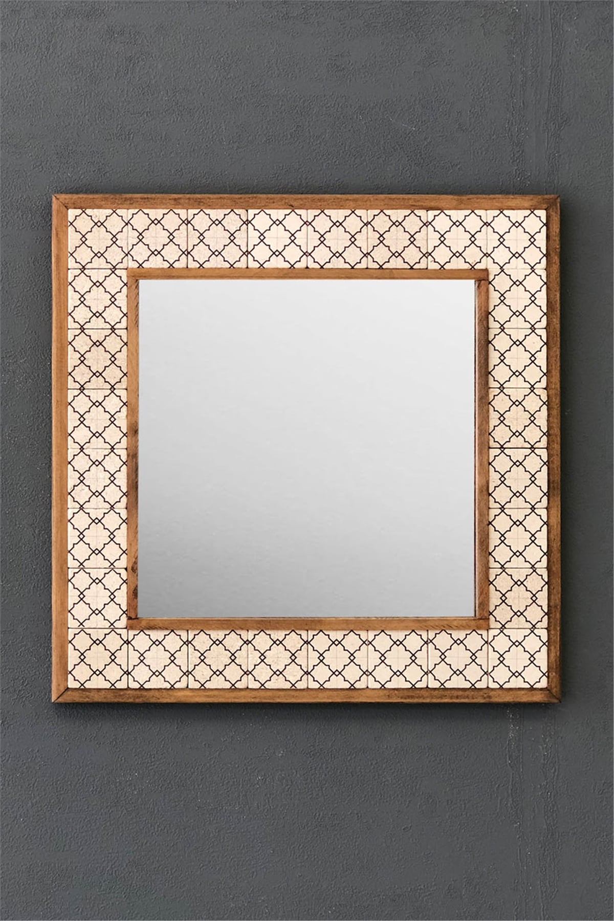 OSCAR STONE DECOR ÇERÇEVELİ MOZAİK DOĞALTAŞ AYNA / AYN4040-048