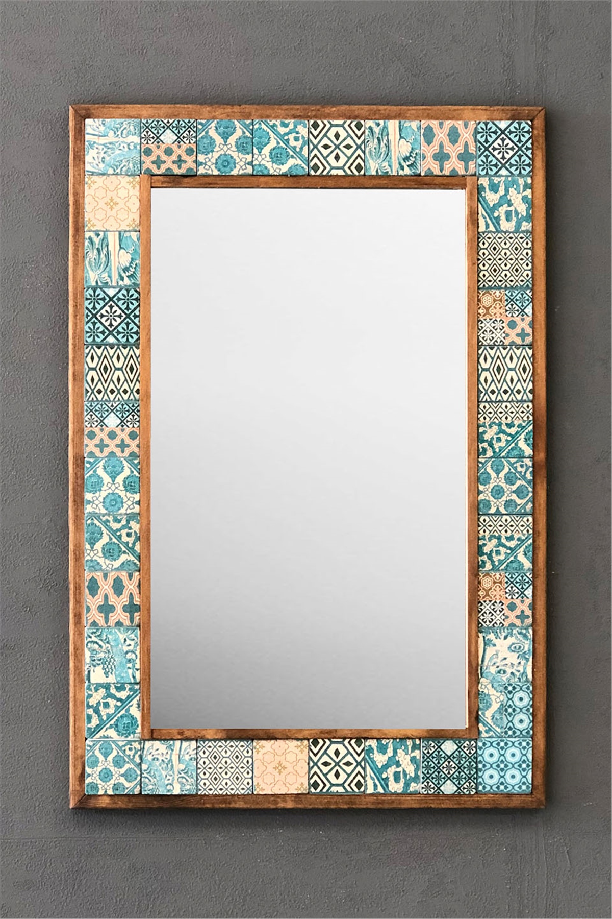 OSCAR STONE DECOR ÇERÇEVELİ MOZAİK DOĞALTAŞ AYNA / AYN4060-085