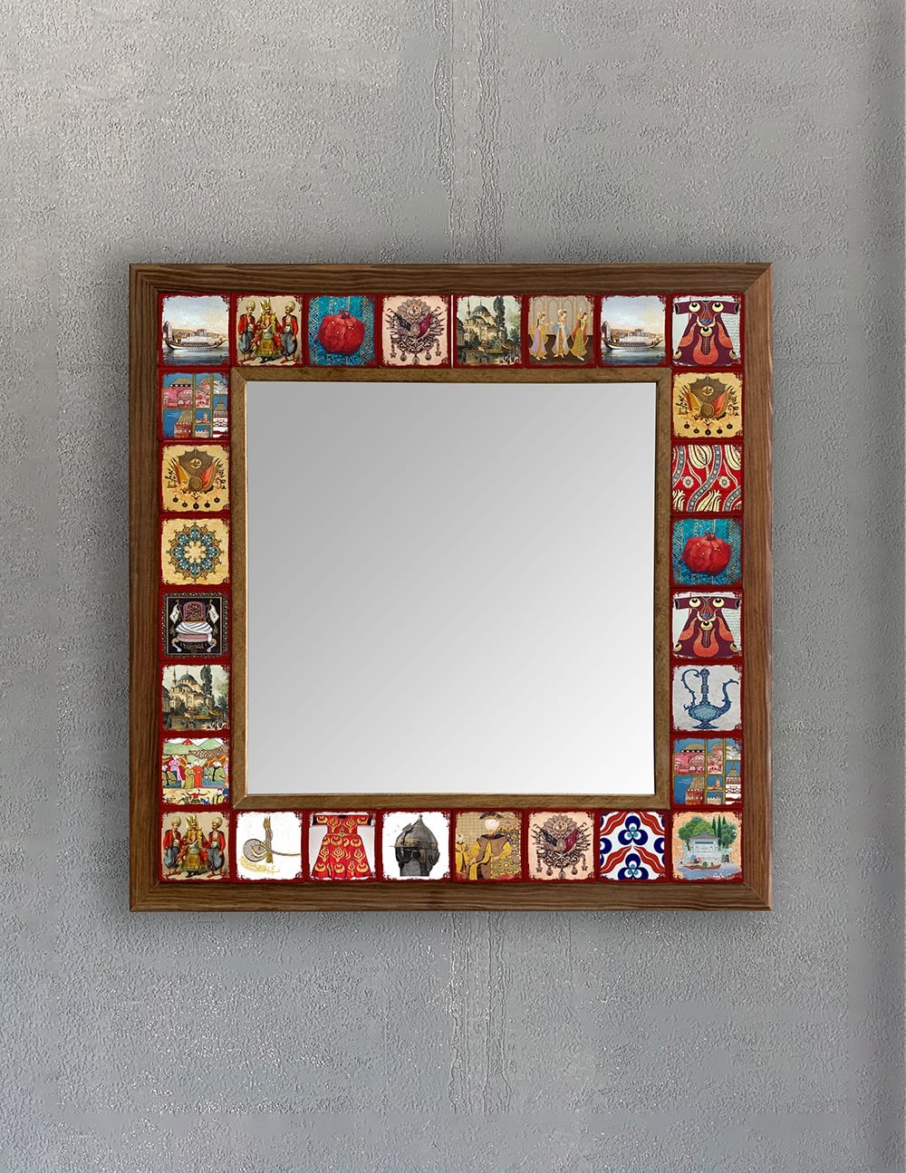 OSCAR STONE DECOR ÇERÇEVELİ MOZAİK DOĞALTAŞ AYNA / AYN4040-063