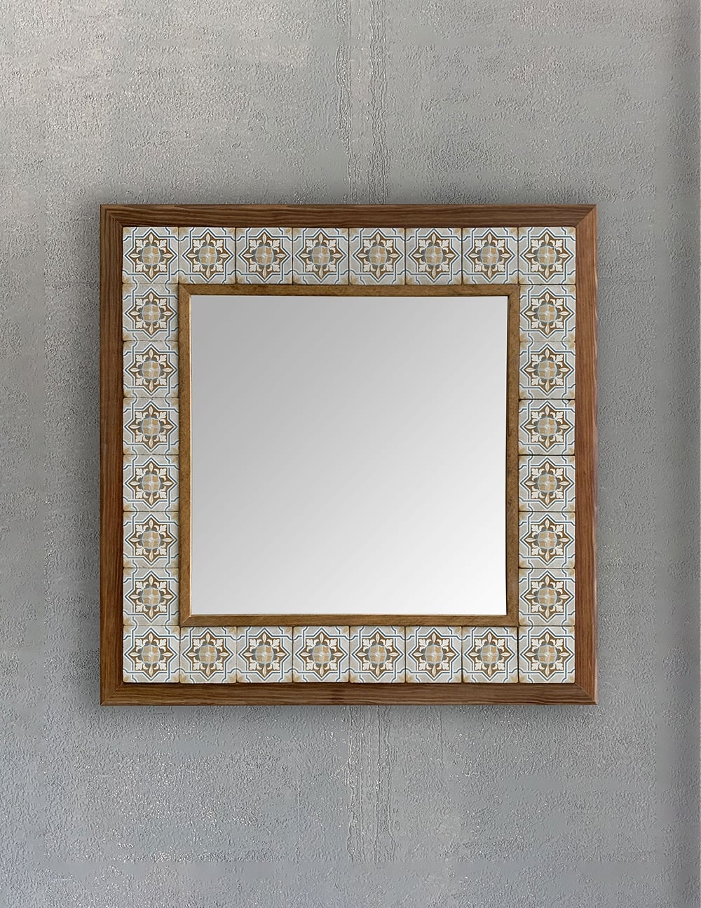 OSCAR STONE DECOR ÇERÇEVELİ MOZAİK DOĞALTAŞ AYNA / AYN4040-109