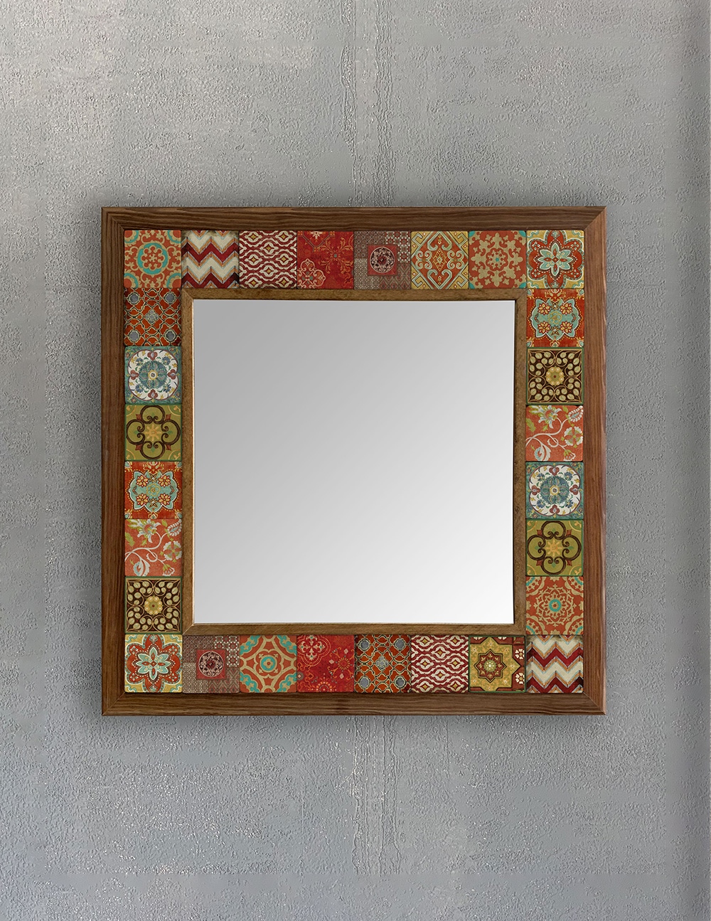 OSCAR STONE DECOR ÇERÇEVELİ MOZAİK DOĞALTAŞ AYNA / AYN4040-032