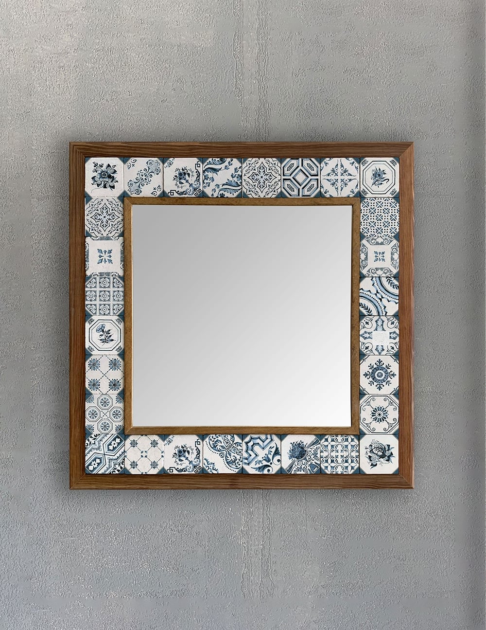OSCAR STONE DECOR ÇERÇEVELİ MOZAİK DOĞALTAŞ AYNA / AYN4040-098