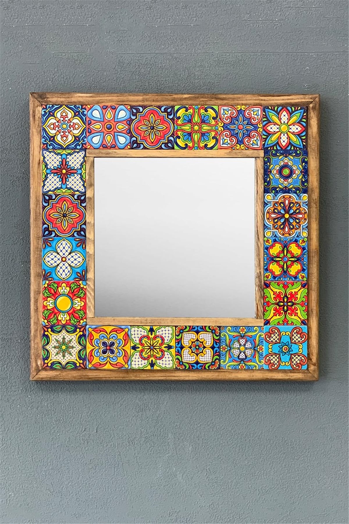 OSCAR STONE DECOR ÇERÇEVELİ MOZAİK DOĞALTAŞ AYNA / AYN-069