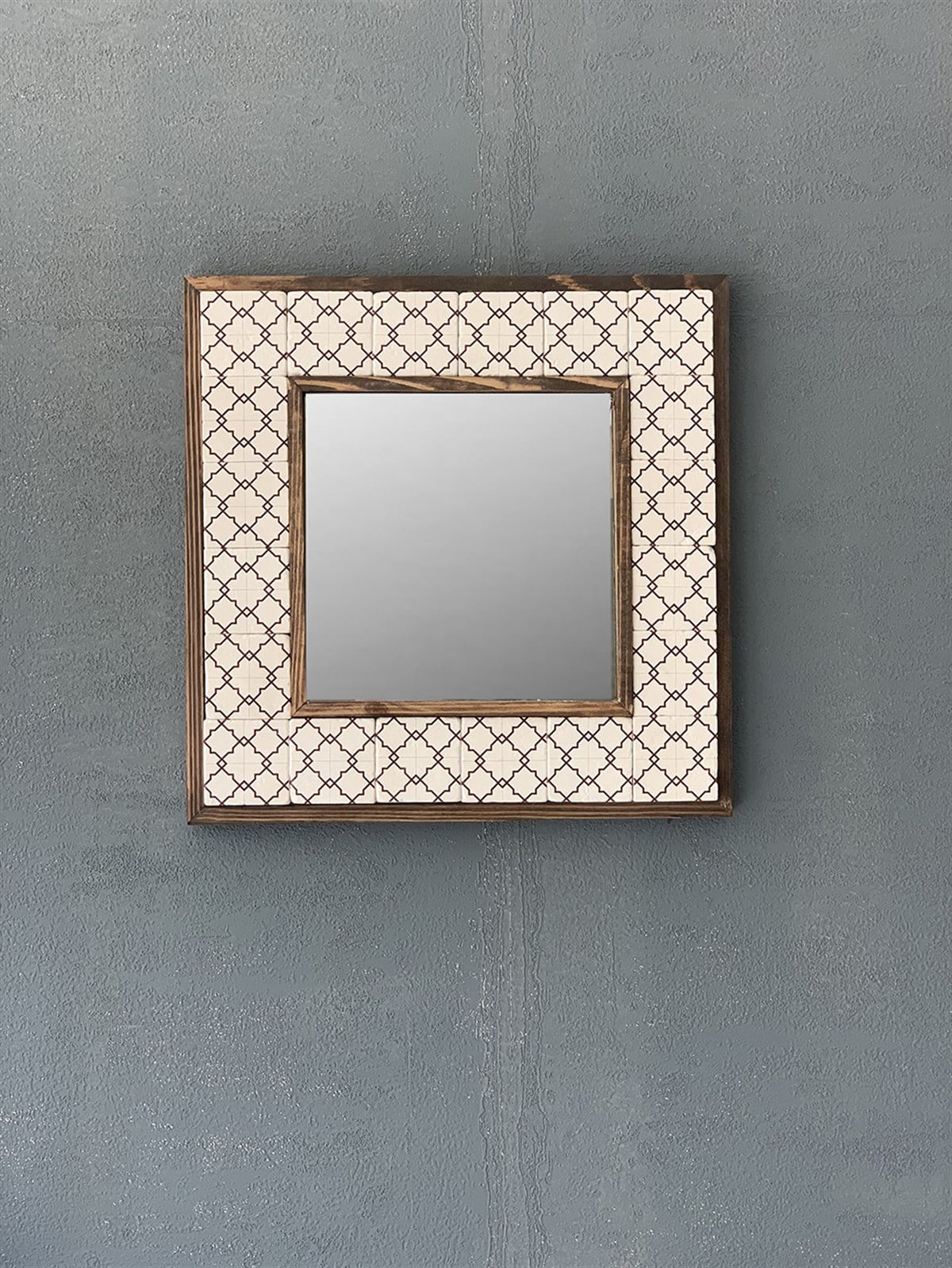 OSCAR STONE DECOR ÇERÇEVELİ MOZAİK DOĞALTAŞ AYNA / AYN-048