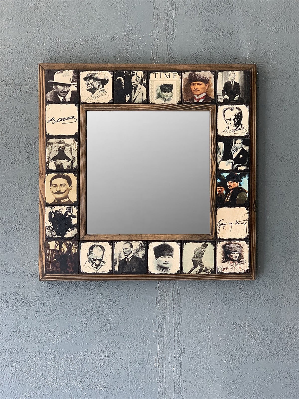 OSCAR STONE DECOR ÇERÇEVELİ MOZAİK DOĞALTAŞ AYNA / AYN-064
