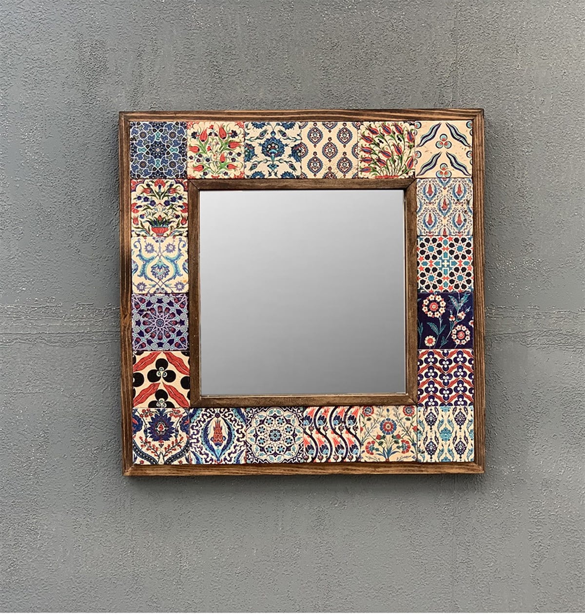 OSCAR STONE DECOR ÇERÇEVELİ MOZAİK DOĞALTAŞ AYNA / AYN-011