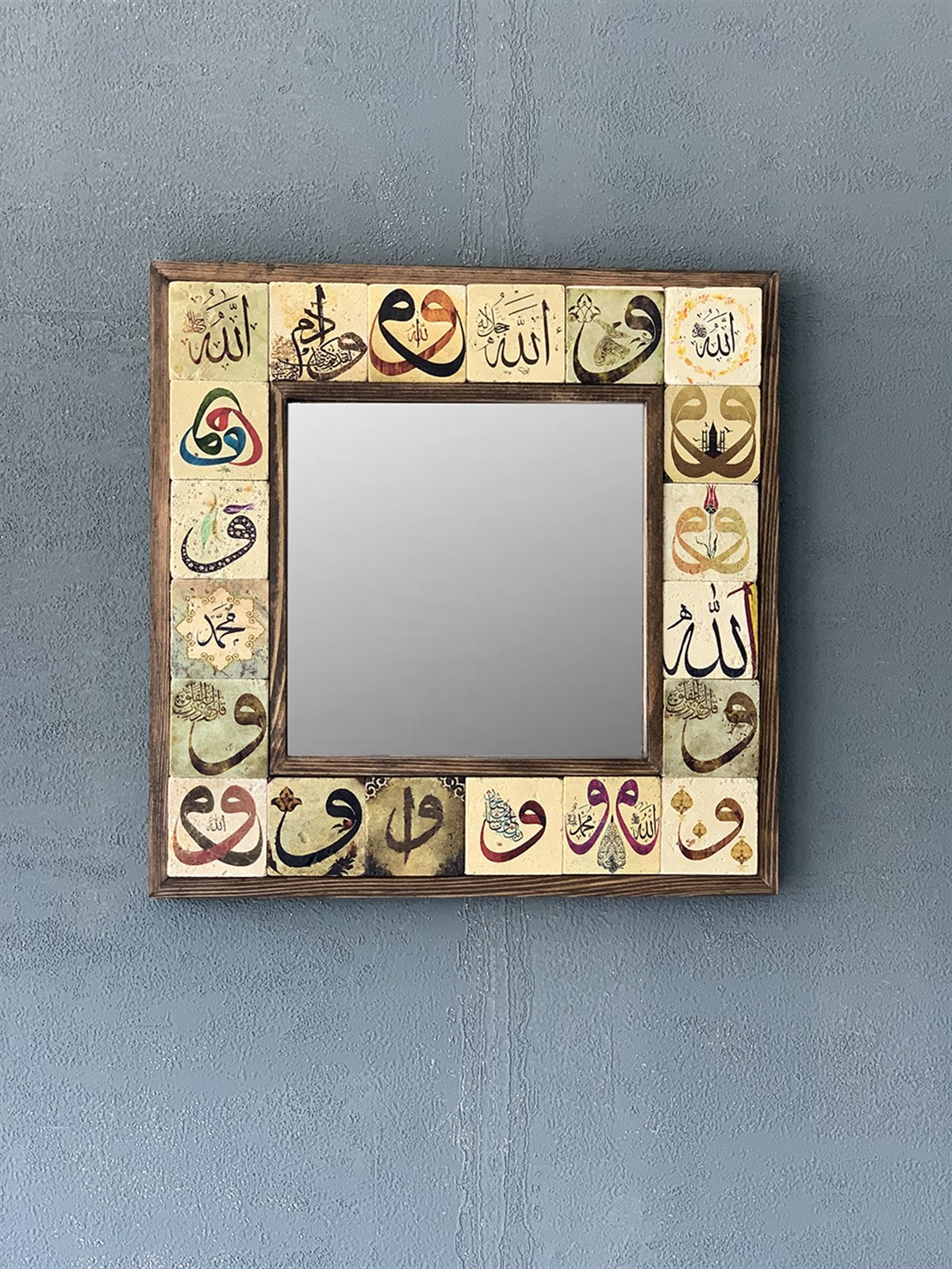 OSCAR STONE DECOR ÇERÇEVELİ MOZAİK DOĞALTAŞ AYNA / AYN-049