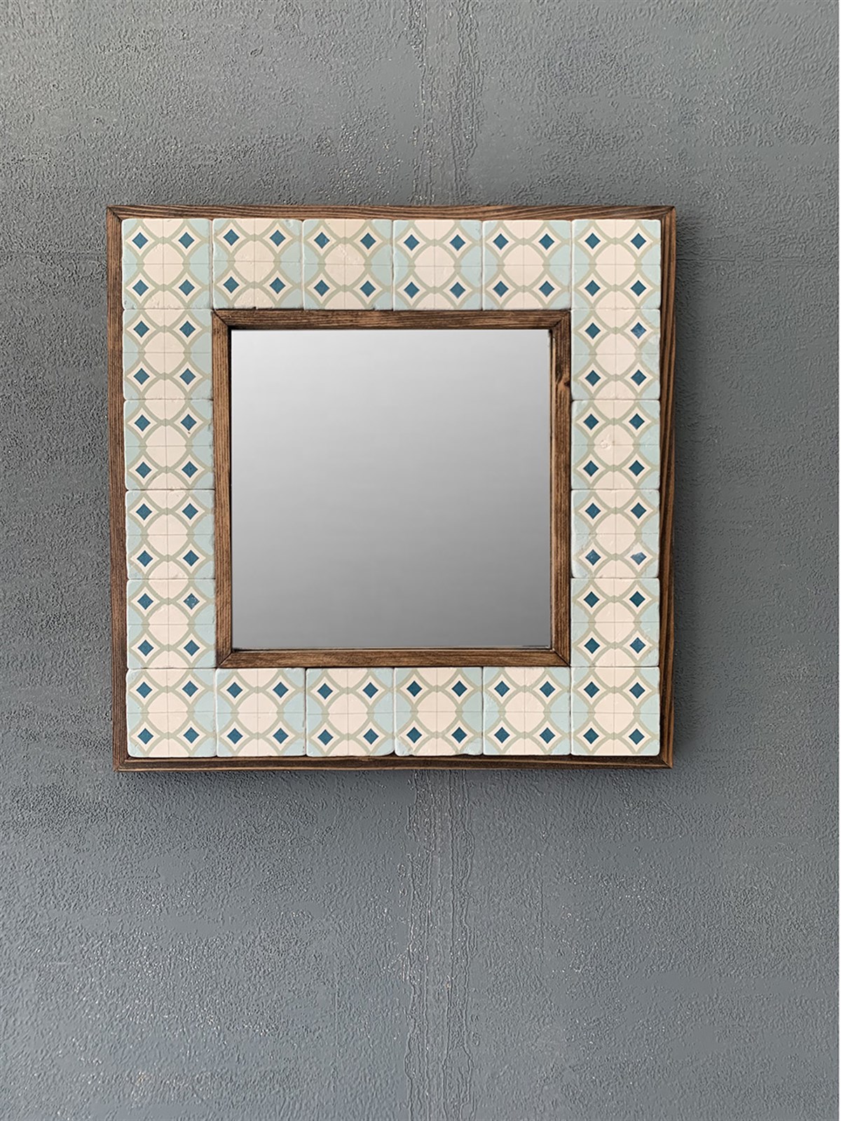 OSCAR STONE DECOR ÇERÇEVELİ MOZAİK DOĞALTAŞ AYNA / AYN-054