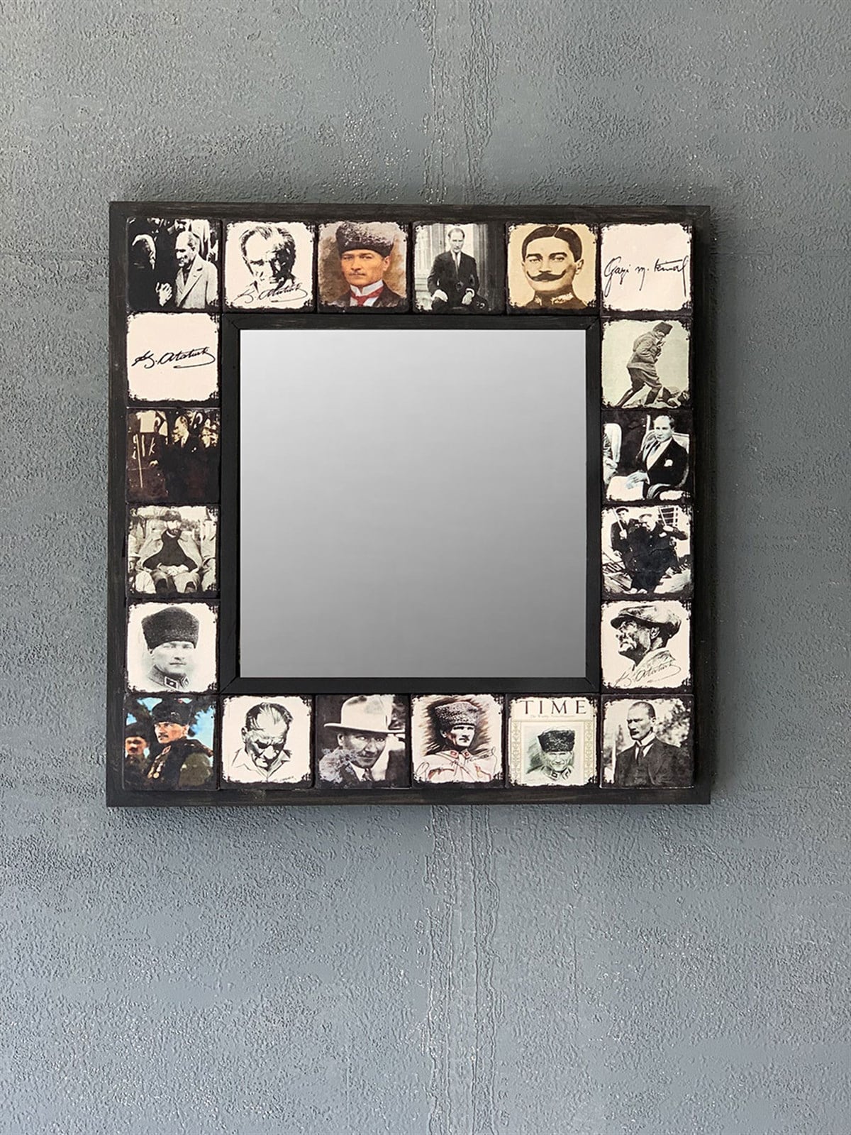 OSCAR STONE DECOR ÇERÇEVELİ MOZAİK DOĞALTAŞ AYNA / AYN-065