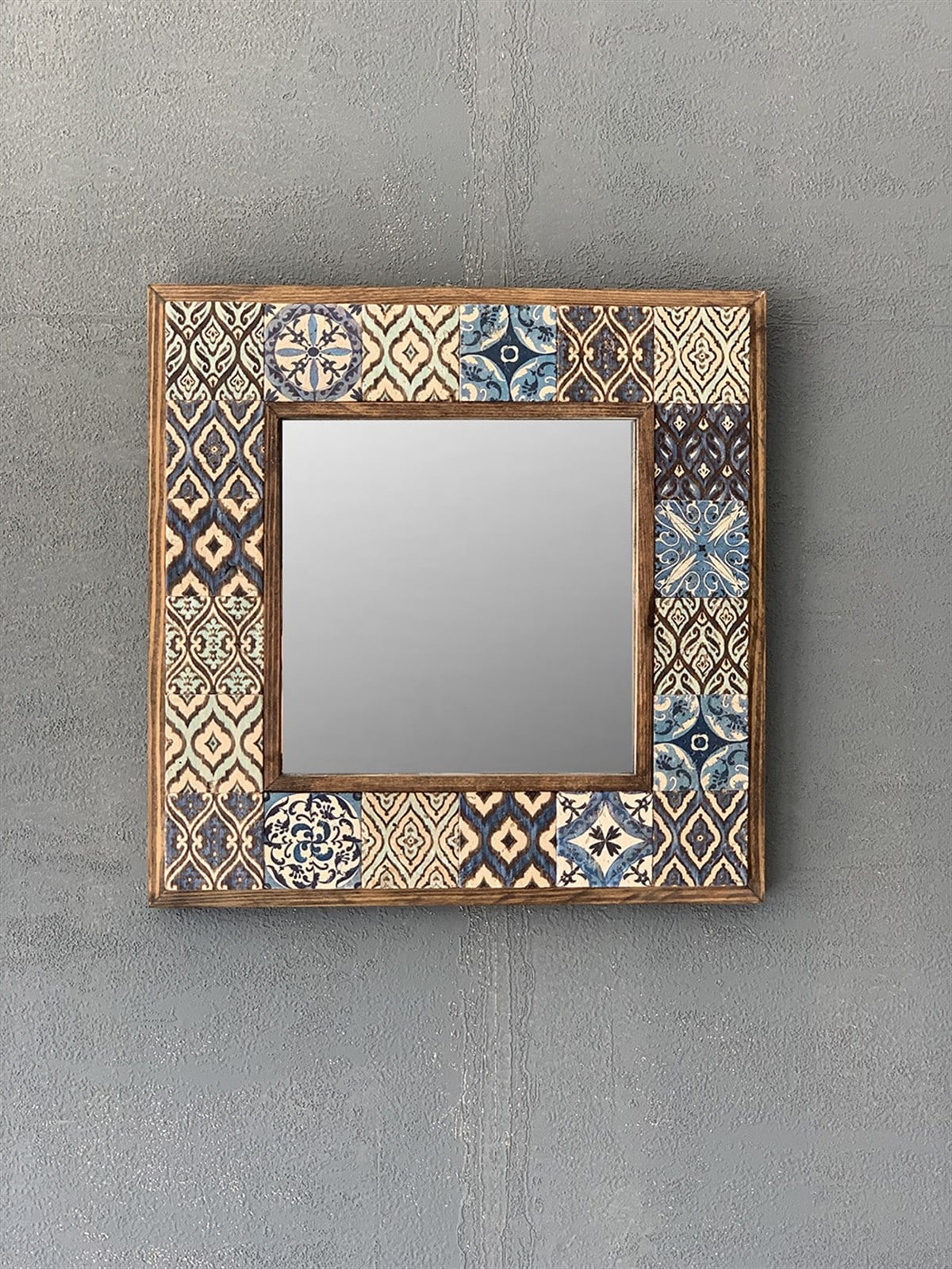 OSCAR STONE DECOR ÇERÇEVELİ MOZAİK DOĞALTAŞ AYNA / AYN-043