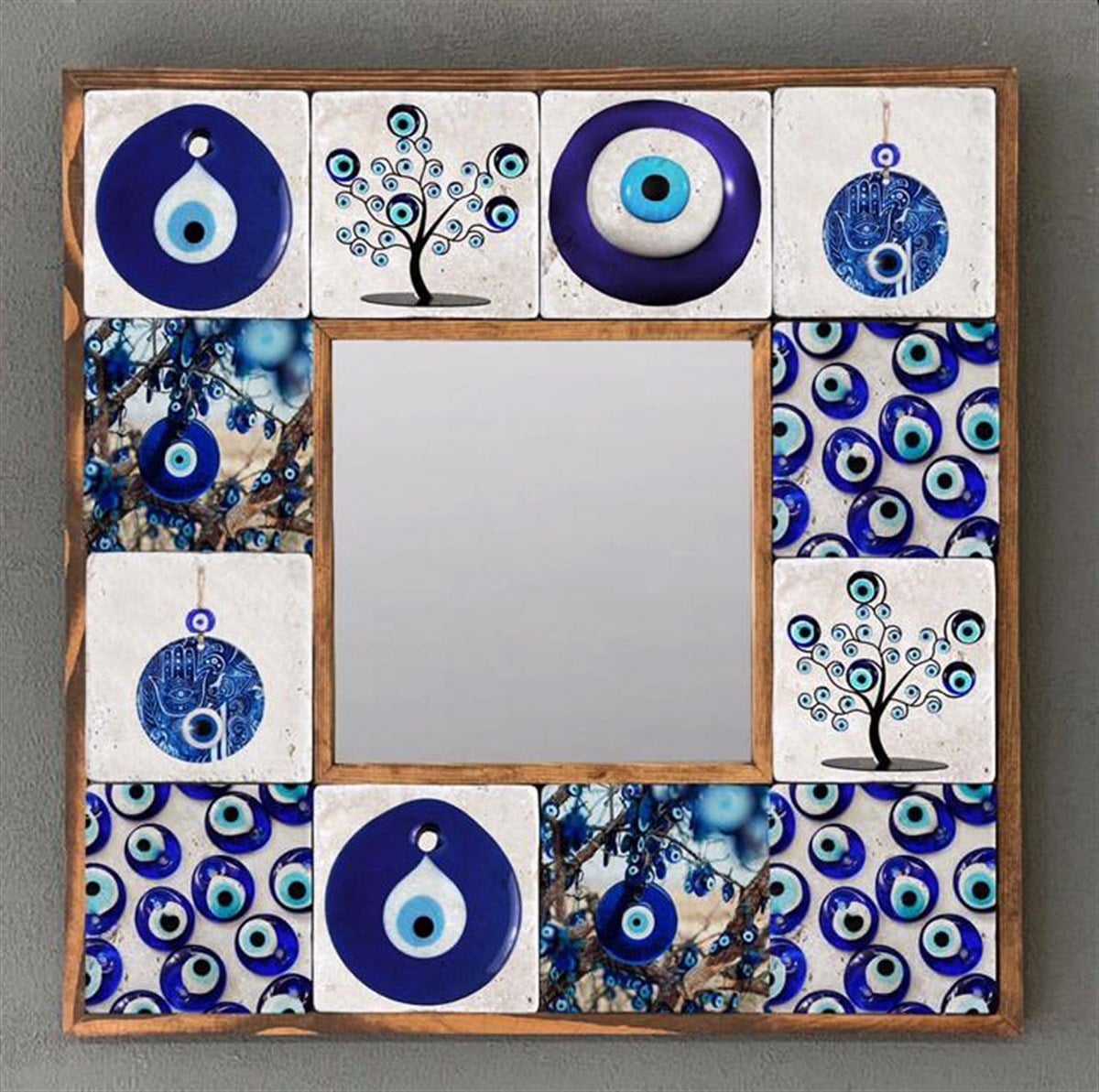 OSCAR STONE DECOR ÇERÇEVELİ MOZAİK DOĞALTAŞ AYNA - AYN2-001