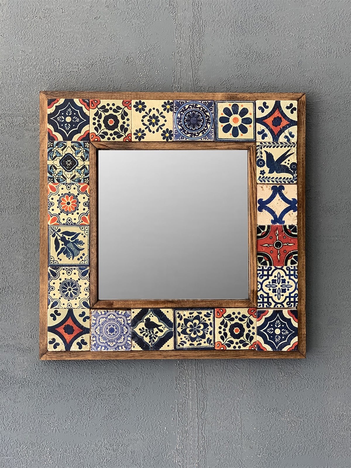 OSCAR STONE DECOR ÇERÇEVELİ MOZAİK DOĞALTAŞ AYNA / AYN-029