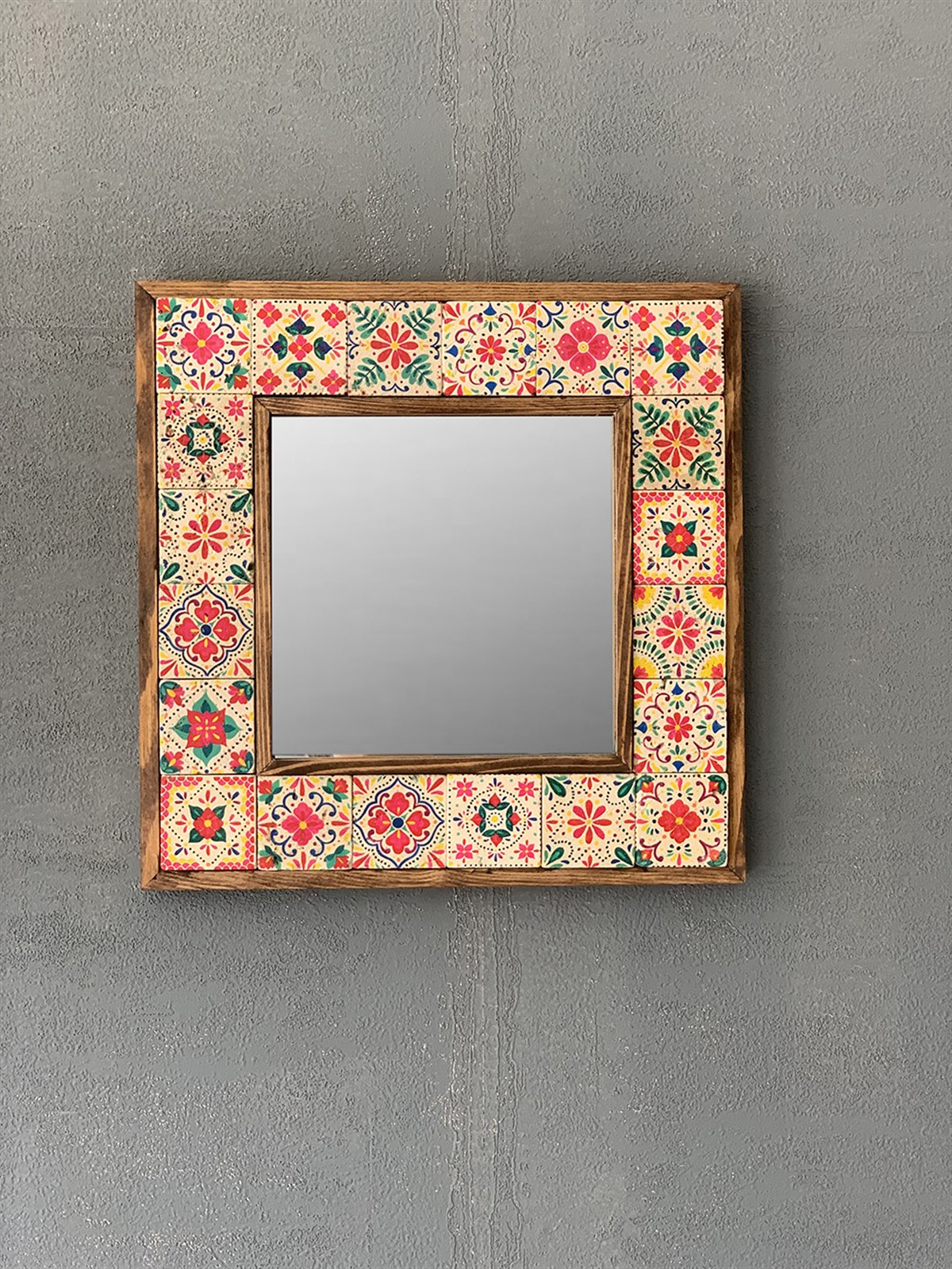 OSCAR STONE DECOR ÇERÇEVELİ MOZAİK DOĞALTAŞ AYNA / AYN-034