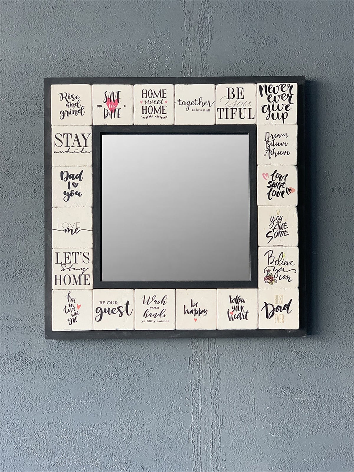 OSCAR STONE DECOR ÇERÇEVELİ MOZAİK DOĞALTAŞ AYNA / AYN-037
