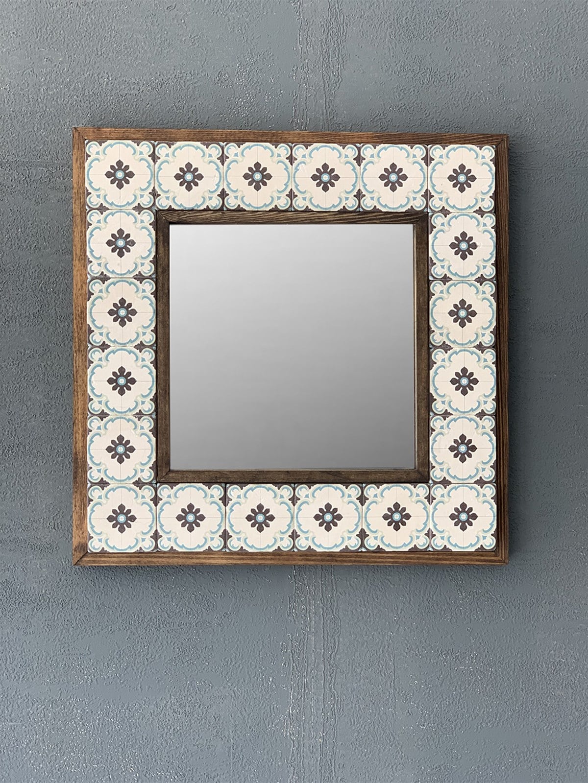 OSCAR STONE DECOR ÇERÇEVELİ MOZAİK DOĞALTAŞ AYNA / AYN-053