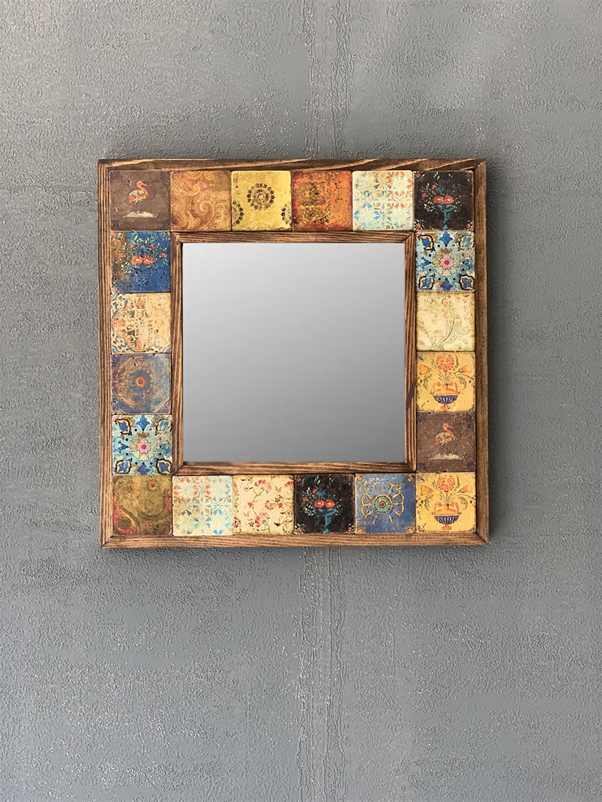 OSCAR STONE DECOR ÇERÇEVELİ MOZAİK DOĞALTAŞ AYNA / AYN-021