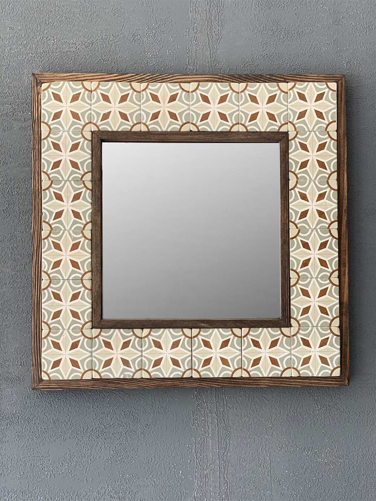 OSCAR STONE DECOR ÇERÇEVELİ MOZAİK DOĞALTAŞ AYNA / AYN-050