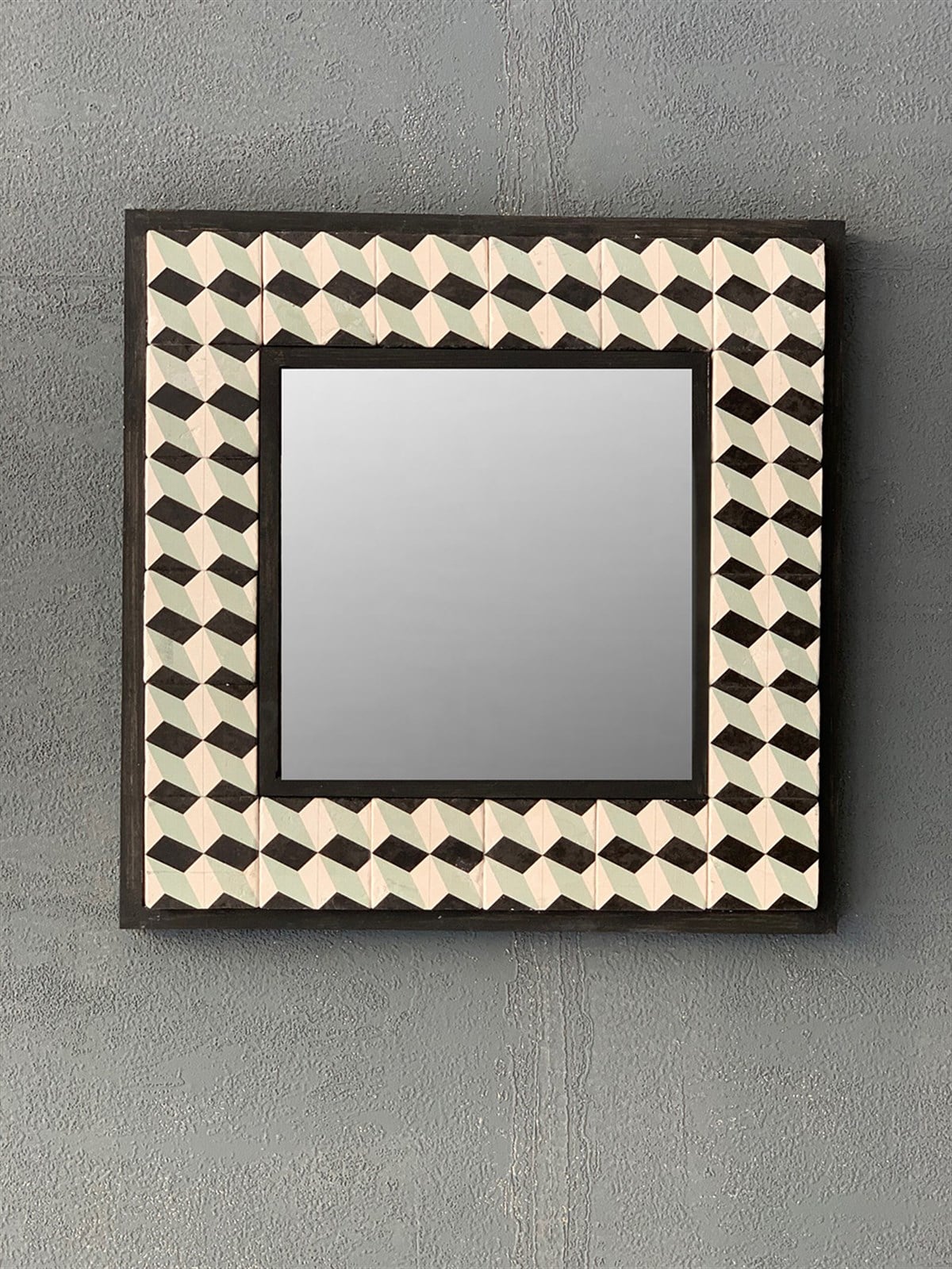 OSCAR STONE DECOR ÇERÇEVELİ MOZAİK DOĞALTAŞ AYNA / AYN-061