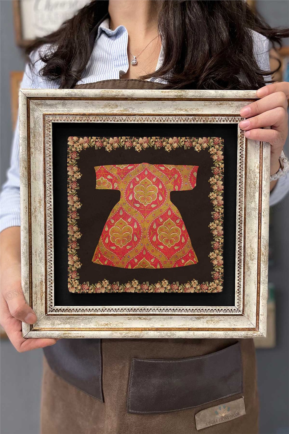 Oscar Stone Decor Çerçeveli Tablo Taş Duvar Dekoru 30 X 30 Cm Ottoman Caftan
