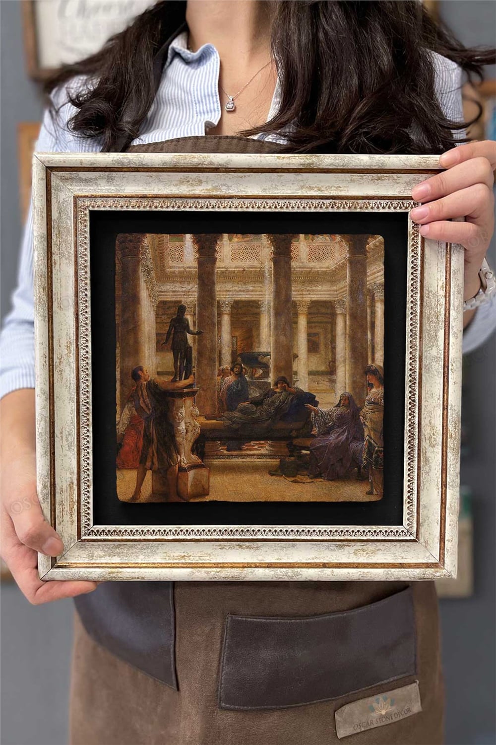 Oscar Stone Decor Çerçeveli Tablo Taş Duvar Dekoru 30 X 30 Cm Peter Paul Rubens Tablosu