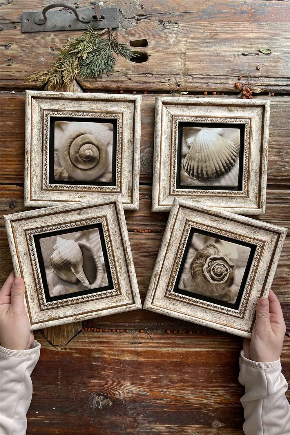 Oscar Stone Decor Çerçeveli Taş Tablo Duvar Dekoru 20x20cm 4'lü Set Hope Dance Love Forgive Set