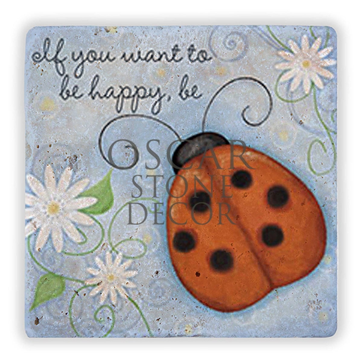 OSCAR STONE DECOR ÇİÇEK BÖCEK DOĞALTAŞ DUVAR DEKORU / DD185 (WALL DECOR)