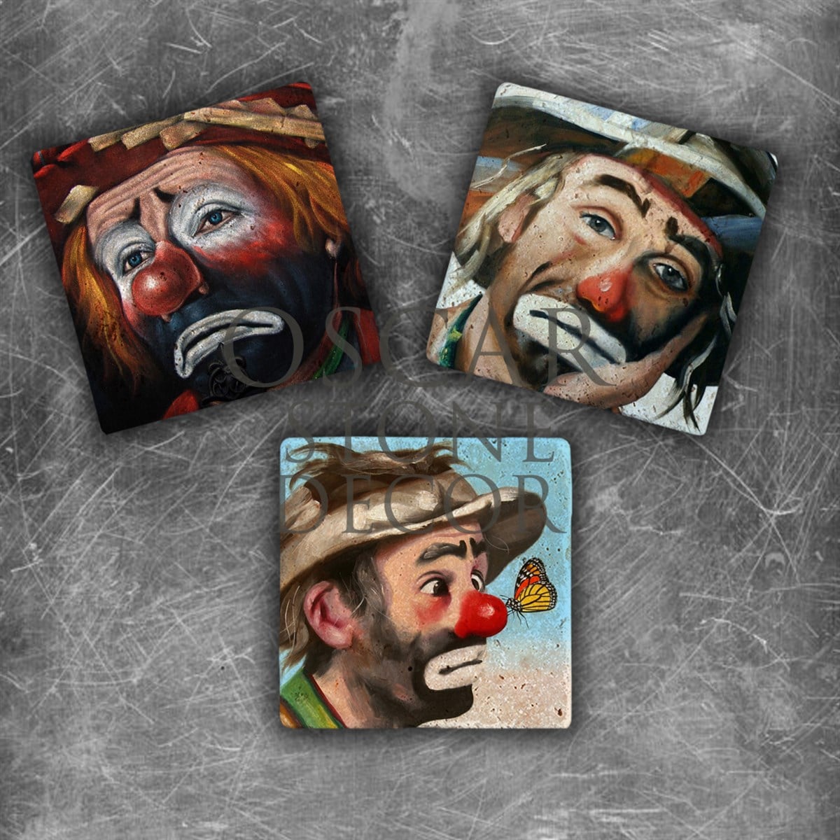 OSCAR STONE DECOR CLOWN DOĞALTAŞ MAGNET SETİ / MG-092
