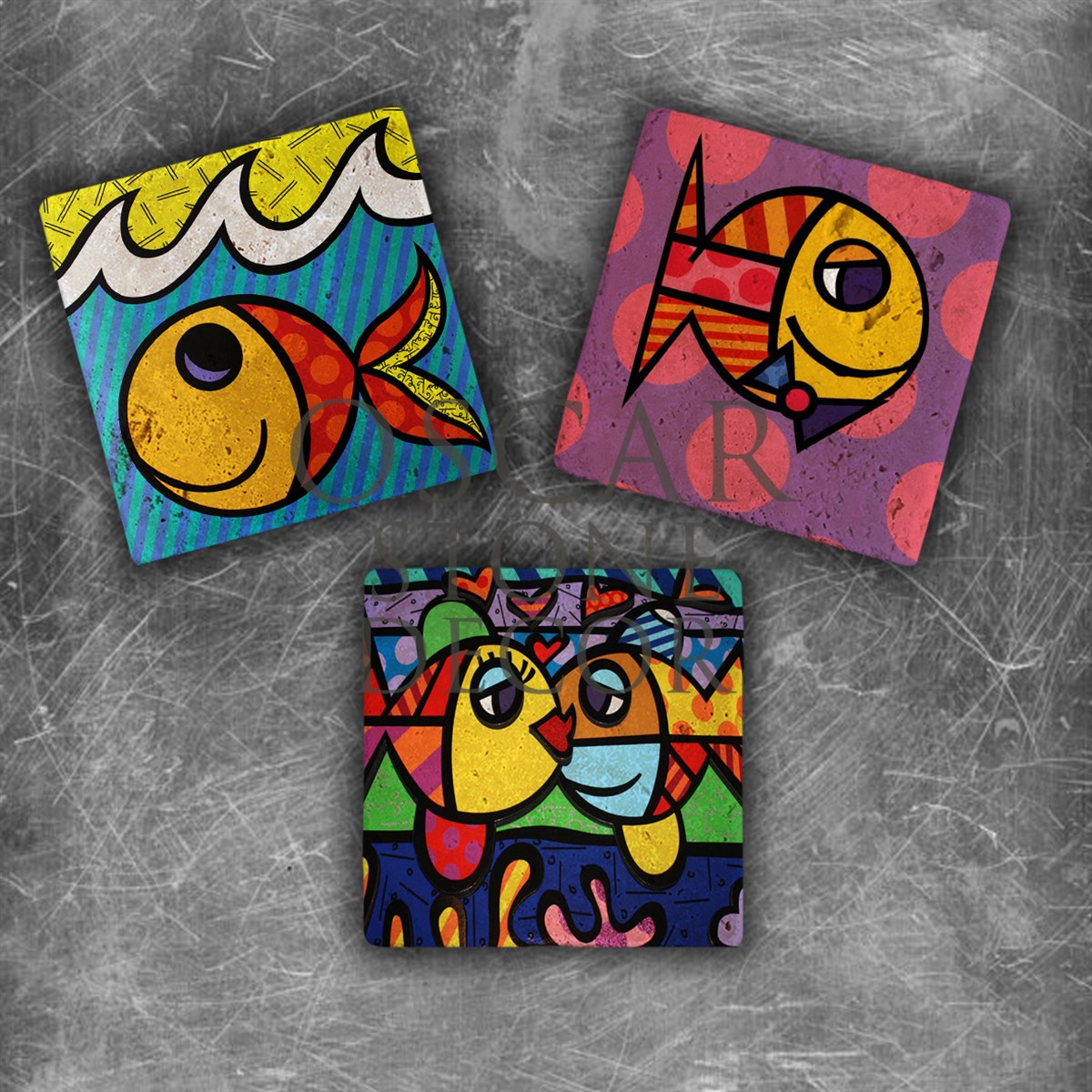 OSCAR STONE DECOR COLORFISH DOĞALTAŞ MAGNET SETİ / MG-093