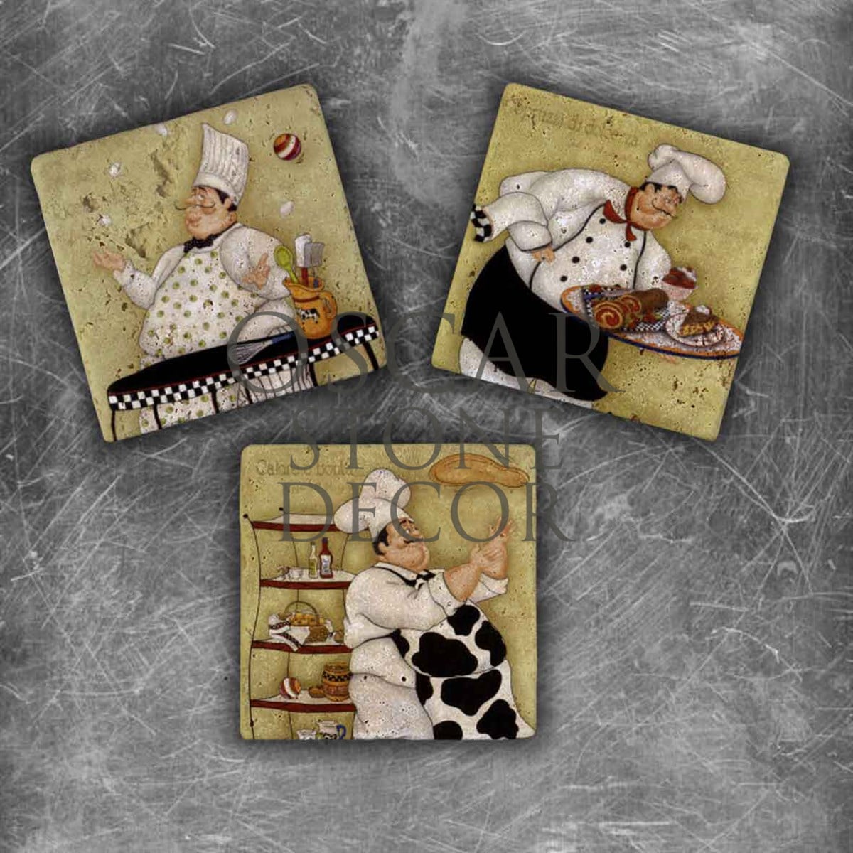 OSCAR STONE DECOR COOKER DOĞALTAŞ MAGNET SETİ / MG-068